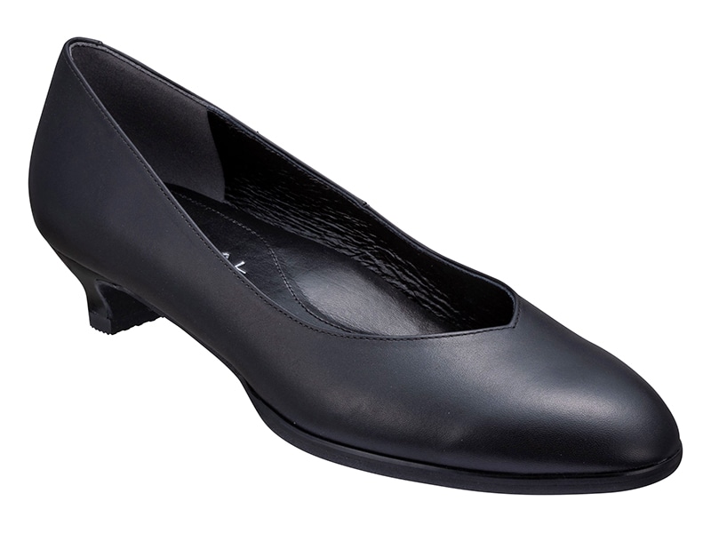 靴 通販 | 幅広ウイズのプレーンパンプス(22.0 ブラック): ウィメンズ 